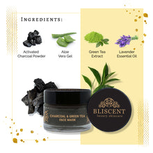 Load image into Gallery viewer, Charcoal & Green Tea Face Mask