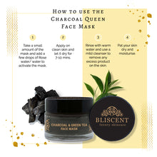 Load image into Gallery viewer, Charcoal & Green Tea Face Mask